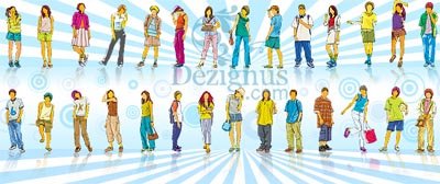 Teenagers in Vector Sketches