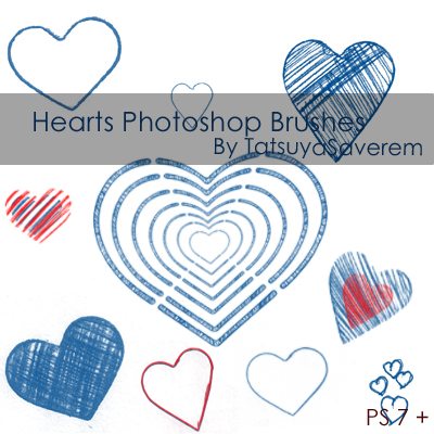 Photoshop Brushes- Hearts