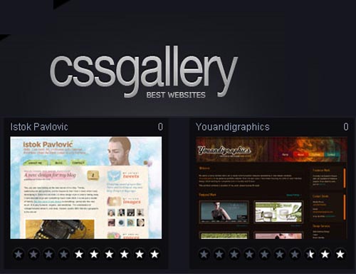 CSS Gallery - Best sites in the world [CSS Gallery] the original css gallery