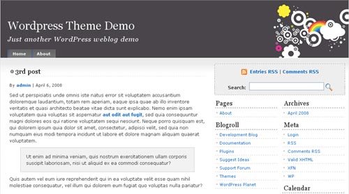 Simple And Elegant Free WordPress Themes Fremium RainbowCircles WordPress Theme