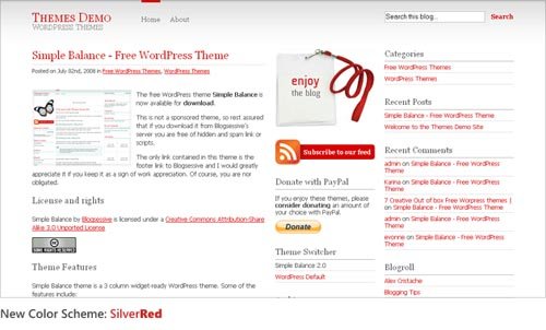 Simple And Elegant Free WordPress Themes Fremium Simple Balance wordpress theme