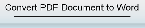 Convert PDF To Word