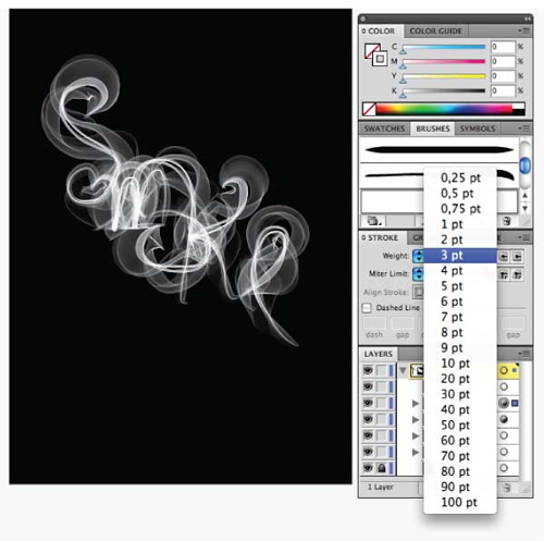 How-to-Create-Smoky-Brushes-and-Type-In-Illustrator-CS4