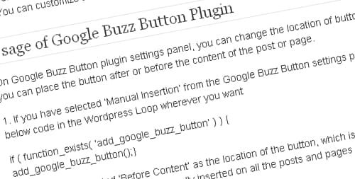 Google-Buzz-Button-Wordpress-Plugin