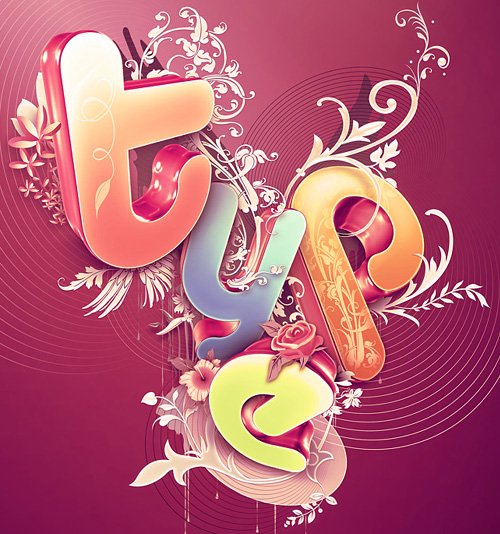 Flower Typography