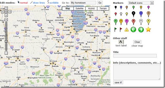 QuikMaps, as its name suggest, lets you quickly create maps.