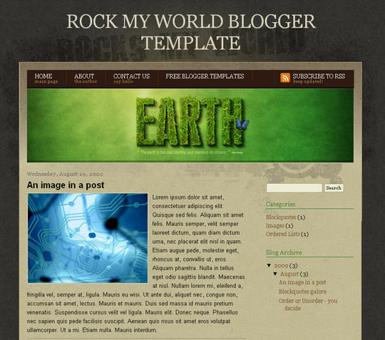 Blogger Templates Of Rock