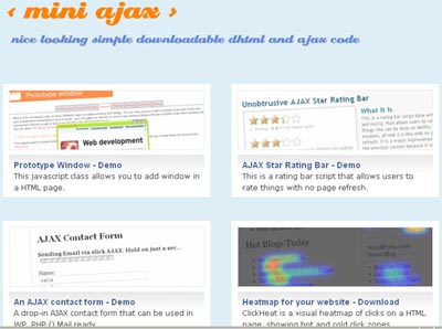 A Showroom Of Nice Looking Simple Downloadable DHTML And AJAX Scripts 22