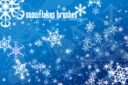 Free Photoshop Brushes: Snowflakes