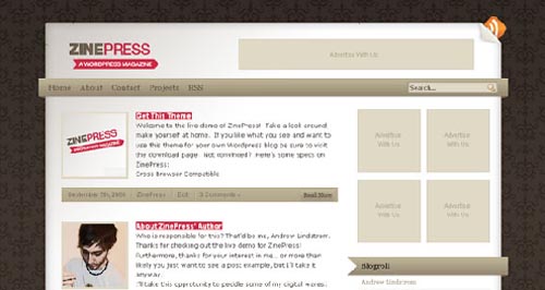 ZinePress, A Free 2 Column Widget Ready Wordpress Theme 1