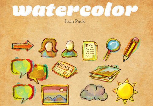 Watercolor Icon Pack