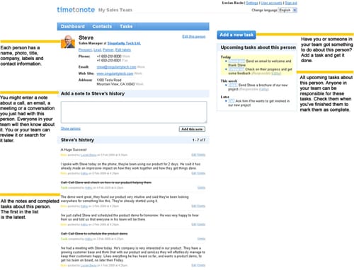 Timetonote, A Simple And Free CRM To Track Communications With Customers