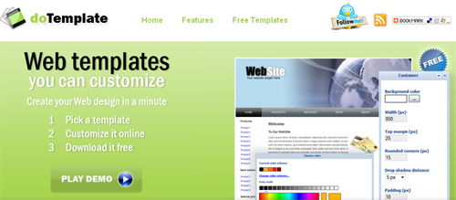 doTemplate, A Free Online Web Template Generator 2