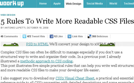 40 Useful CSS Tutorials, Techniques And Resources