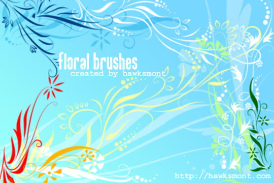 Refreshing Floral Style Brushes For Designers