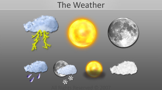 40 Free Weather Forecast Icon Sets 11