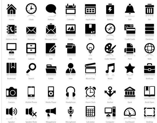 40 Symbols, Signs, Glyph And Simple Icon Sets For Your Design 17
