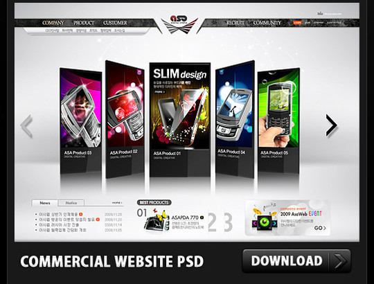 17 Free PSDs Of Website Themes 11