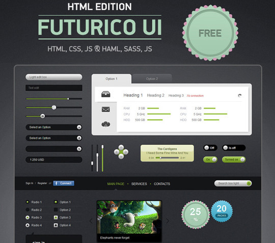 11 Useful And Free CSS UI Kits 24
