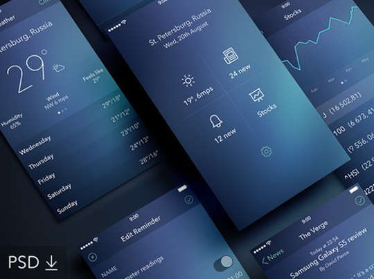 29 Free Photoshop Designs for Mobile App User Interface 6