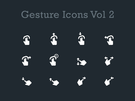 11 Free Mobile Gesture Icons Packs (PSD, AI, EPS) 3