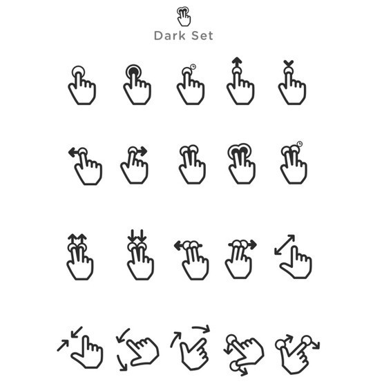 11 Free Mobile Gesture Icons Packs (PSD, AI, EPS) 9