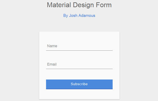 9 Creative CSS Form Designs From Codepen 7