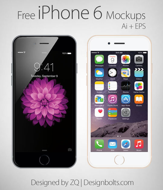 11 Free iPhone 6 Mockups For App & Responsive Designs 5
