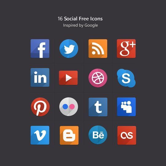 10 Free Creative Sets Of Flat Design Icons 2