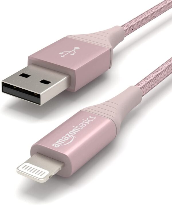 Nylon USB-A to Lightning Cable Cord for iPhone - Image 3