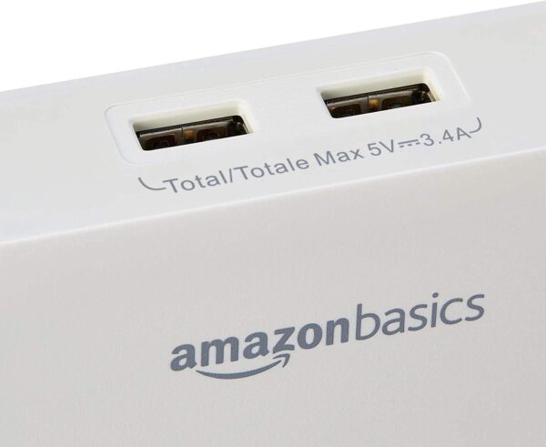 2 USB Wall Mount Surge Protector