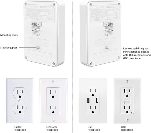 6 outlet, Wall Mount Surge Protector
