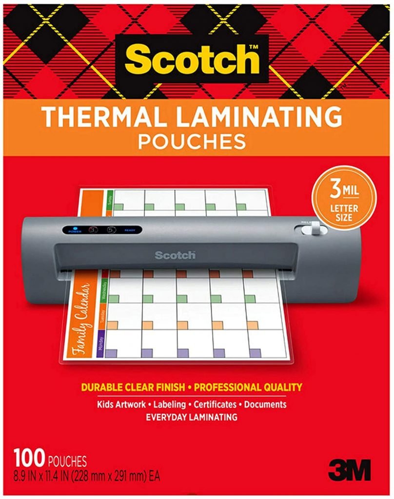 Scotch Thermal Laminating Pouches, 8.9 x 11.4 Inches