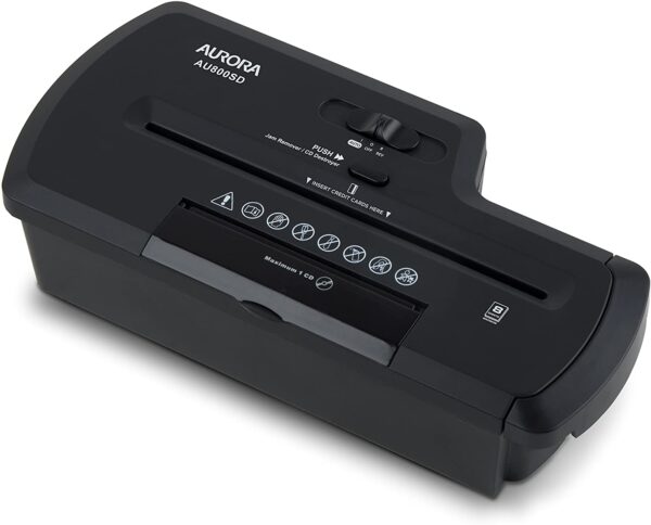 Aurora AU800SD Strip Cut Paper Shredder CD/Card Shredder