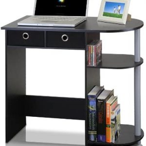 Furinno Computer Desk with 2 Drawers – Smart Laptop Table