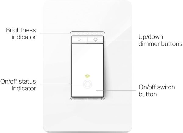 Kasa Smart Dimmer Switch HS220, 2.4GHz Wi-Fi Light Switch 2