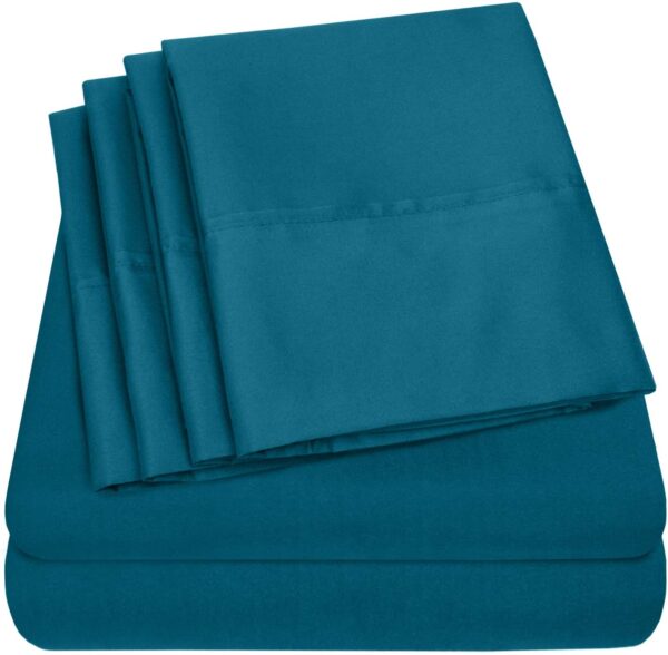 Sweet Home 6 Piece Bed Sheets Fine Microfiber Deep Pocket - Image 2