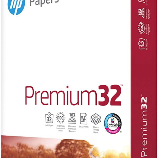 hp Paper Printer Premium 32 lb – 8.5 x 11 Paper – 1 Ream 500 Sheets