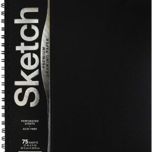 UCreate Poly Cover Sketch Book, Heavyweight, 12" x 9", 75 Sheets