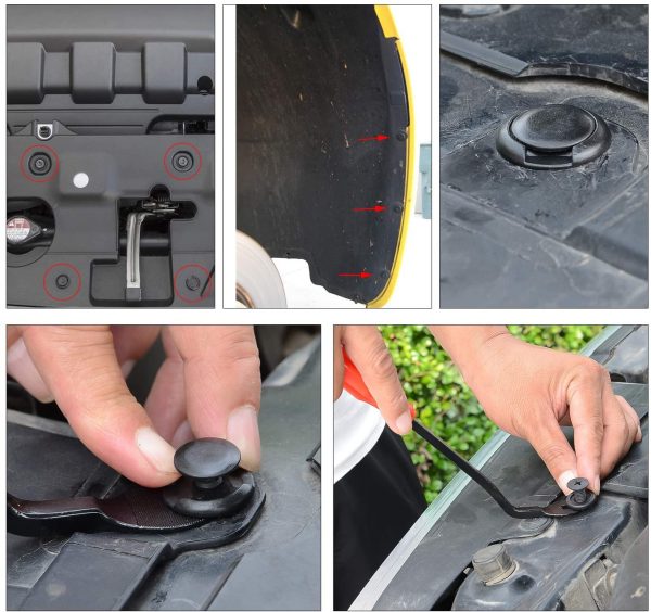 GOOACC 635Pcs Car Push Retainer Clips Auto Fasteners Assortment 8