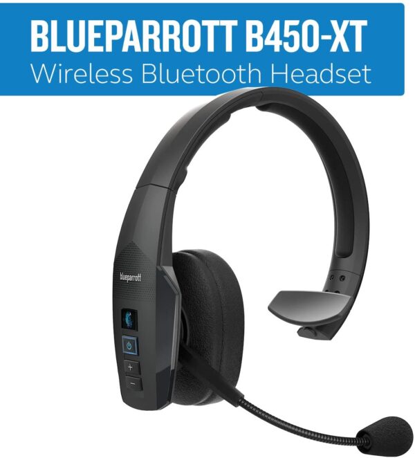 BlueParrott B450-XT Wireless Headset, Noise Cancelling, Up to 24 Hours of Talk Time