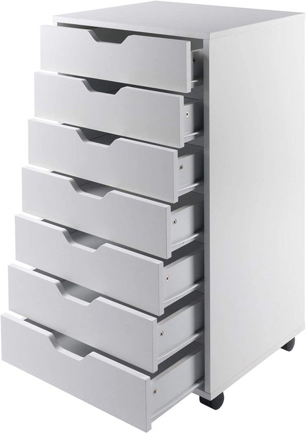 Winsome Halifax 7 drawer Storage Cart Easily Accessible Storage in your Home Office 3