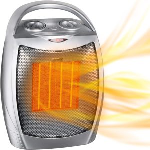 Portable Electric Space Heater with Thermostat Heat Up 200 Square Feet Room