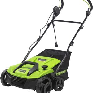 Greenworks 13 Amp Corded Dethatcher Scarifier to keep your lawn healthy