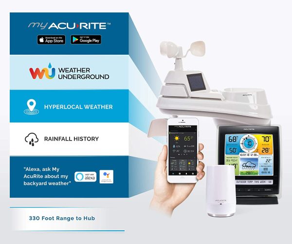 AcuRite Smart Weather Station with Remote Monitoring Compatible with Alexa 4