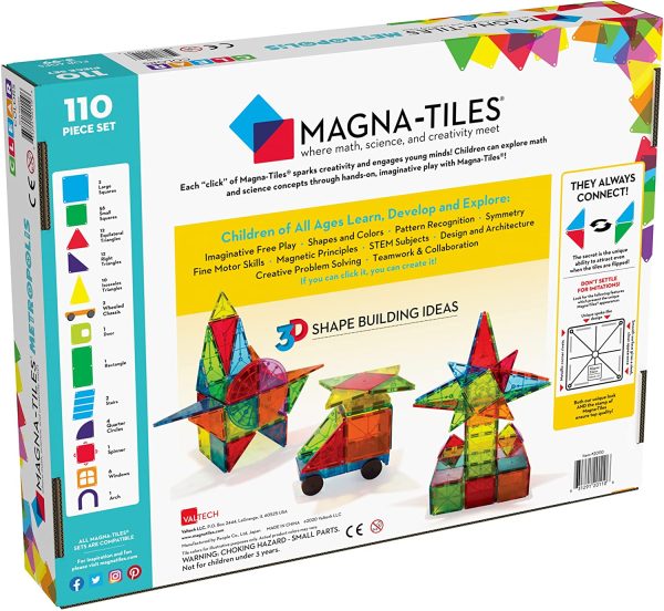 Magna Tiles Metropolis Set, Magnetic Building Tiles for Creative Open-Ended Play 2