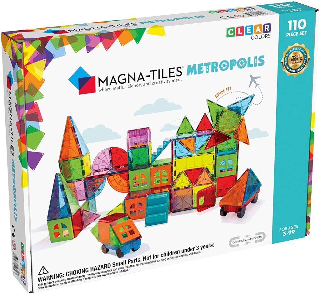 Magna Tiles Metropolis Set, Magnetic Building Tiles for Creative Open-Ended Play