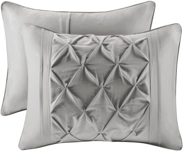 Microfiber Tufted Pattern 5 Piece Comforter Set Bedding, Queen - Image 2