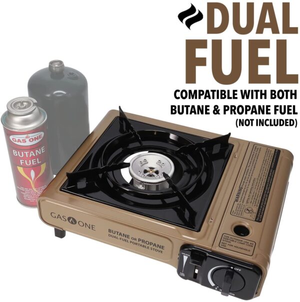 GasOne Propane or Butane Stove GS-3400P Gas Stove Burner with Carrying Case - Image 3