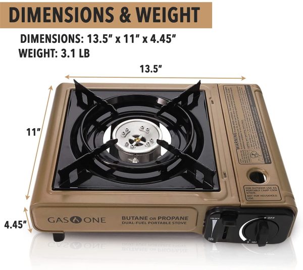 GasOne Propane or Butane Stove GS-3400P Gas Stove Burner with Carrying Case 1